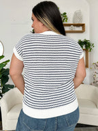 Striped Round Neck Sweater Vest (7)