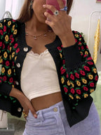 Floral Button Up Long Sleeve Cardigan (10)