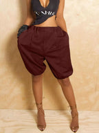 Pleated Detail High Waist Shorts (9)
