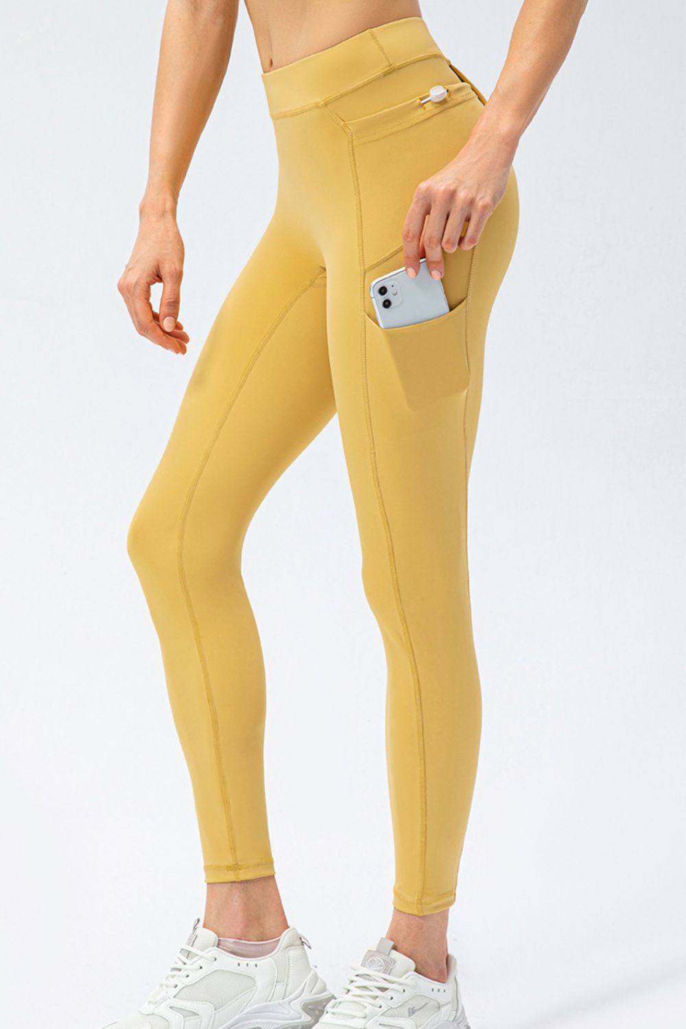 Full Size Slim Fit High Waist Long Sports Pants Pockets (2)