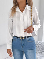 Pleated Front Long Sleeve Shirt (8)