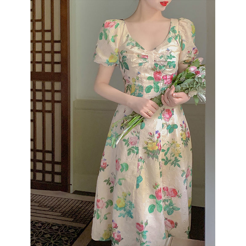 French Vintage High Waist Dress photo 4