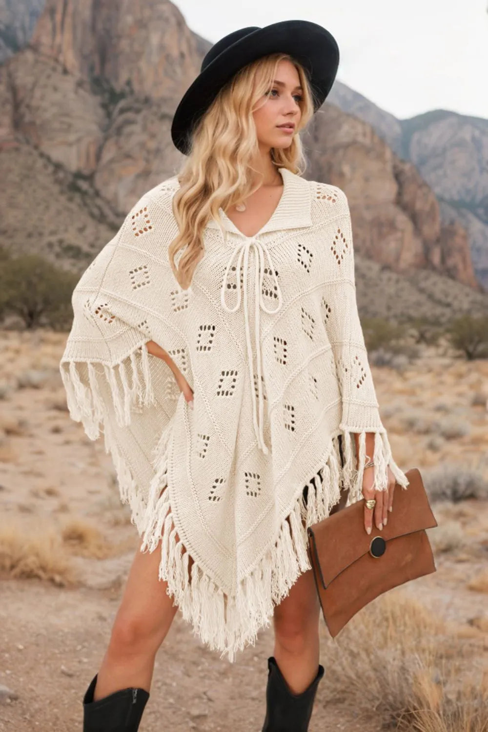 Tassel Hem Knit Cover Up (8)