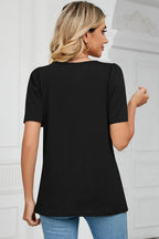 Square Neck Short Sleeve T-shirt (16)