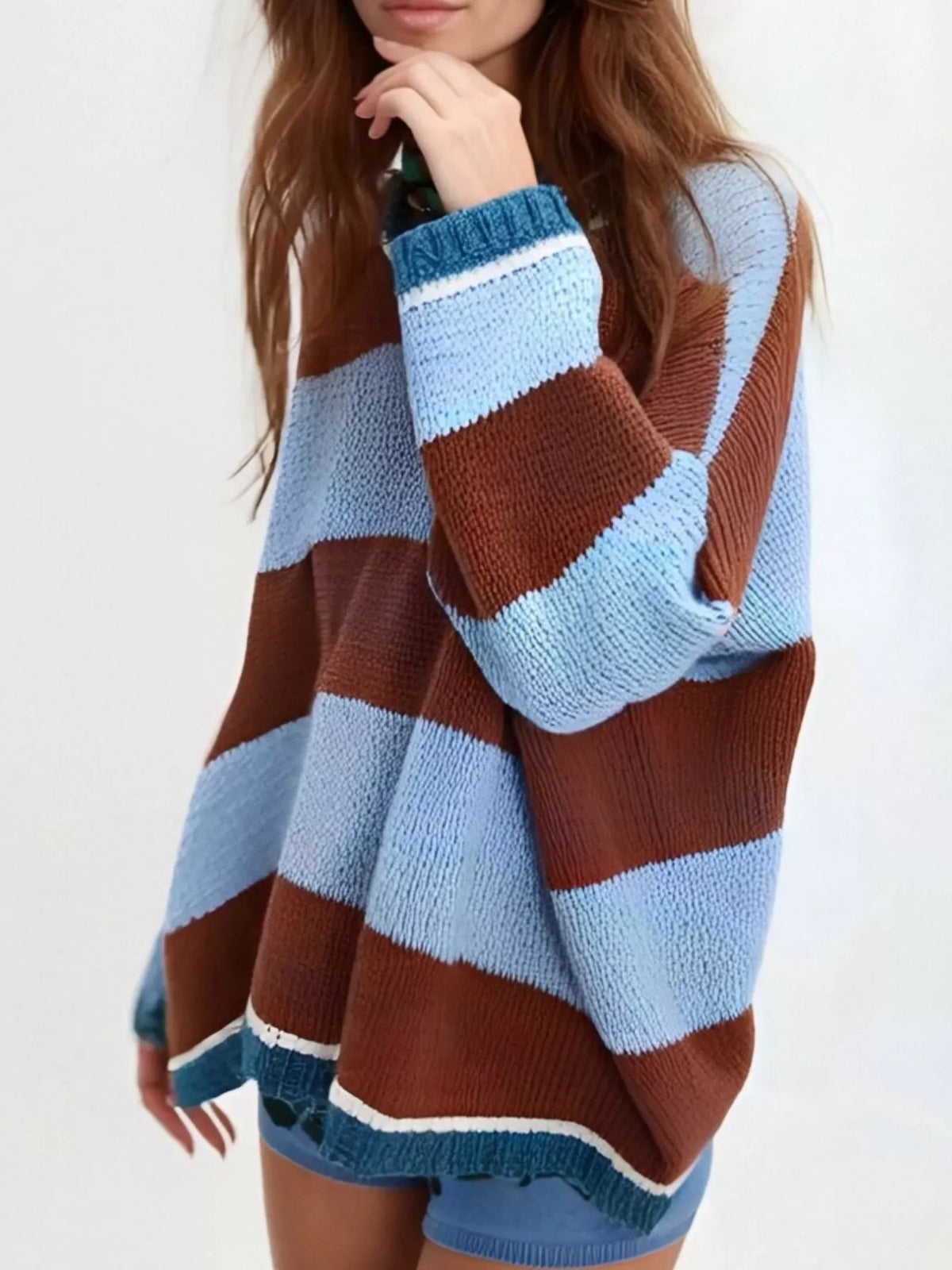 Block Round Neck Sweater (9)