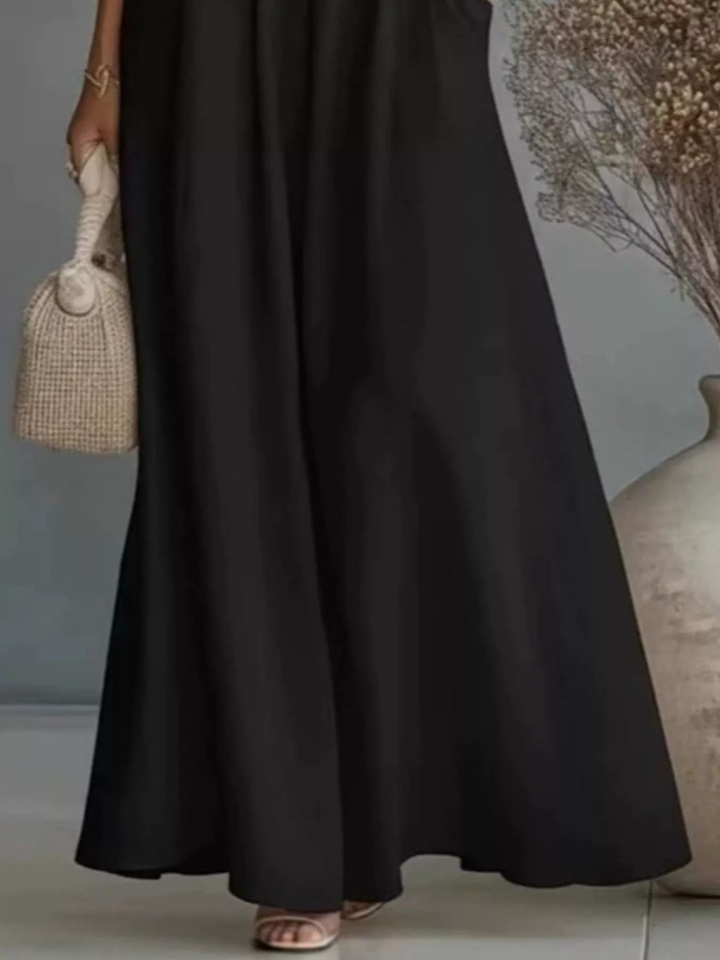 Full Size One Shoulder Top Wide Leg Pants Set Plus (4)