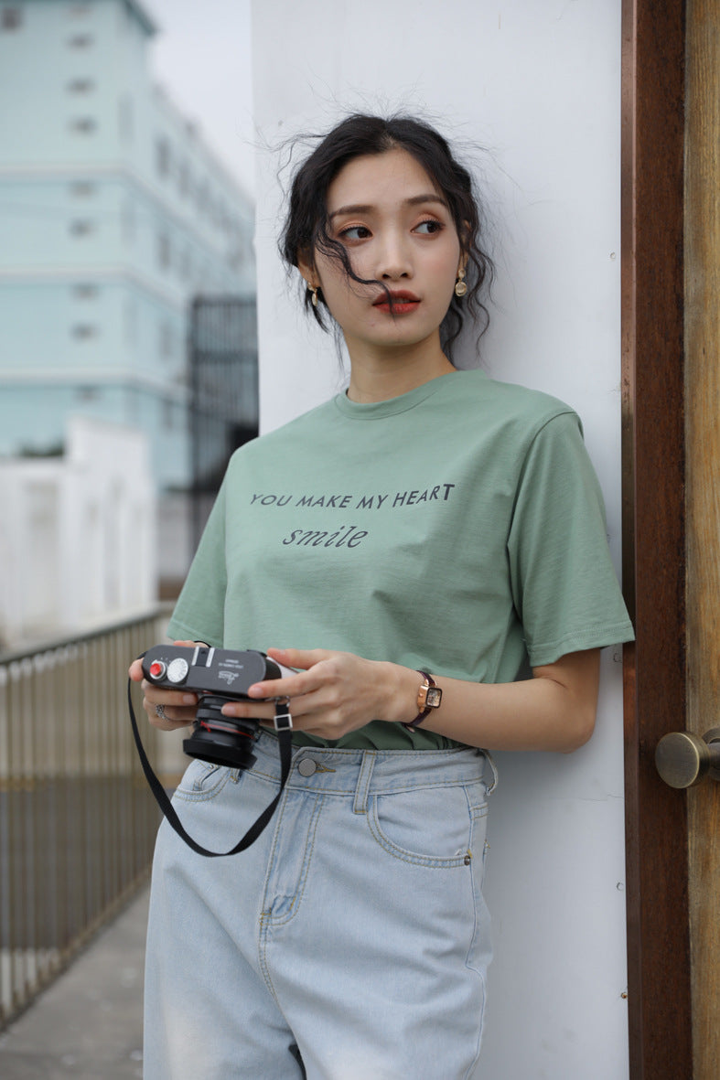 Letter Printed T-shirt White photo 29