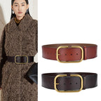 Extra Wide Leather Waist Seal Trench Coat Belt photo 1