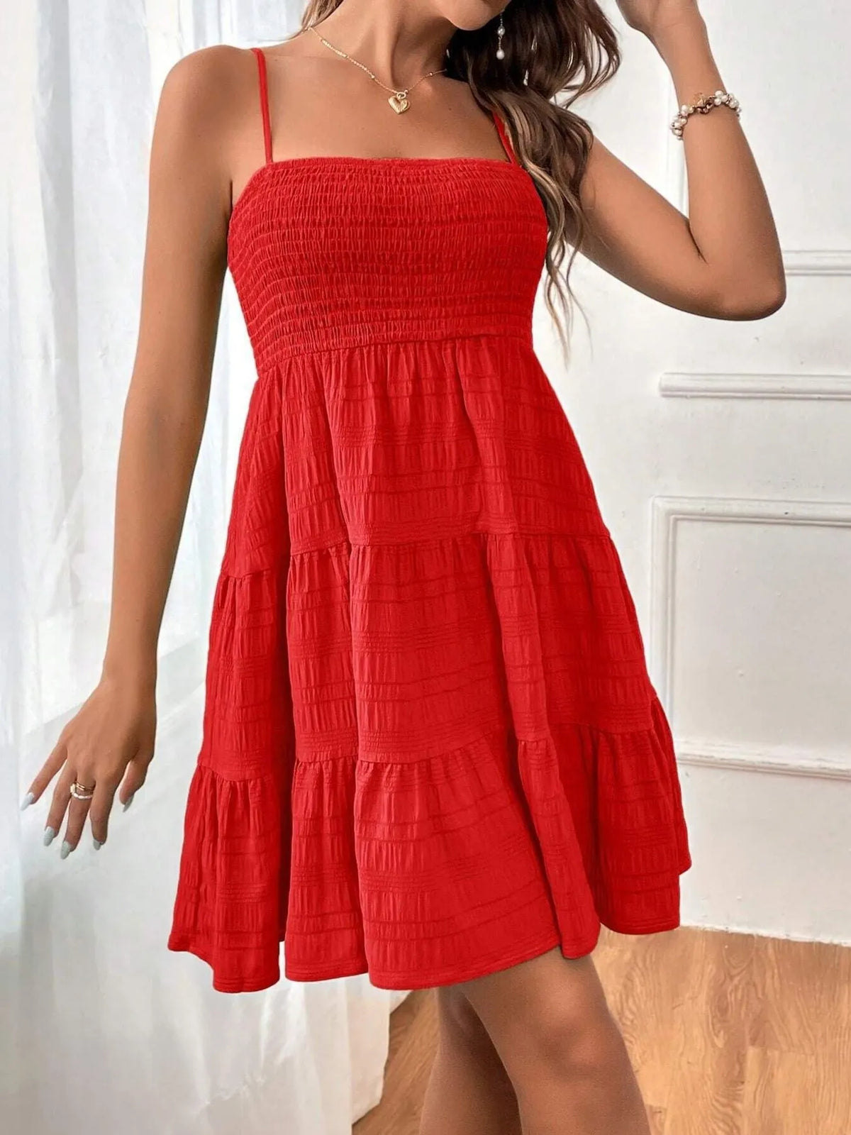 Smocked Tiered Cami Dress (31)