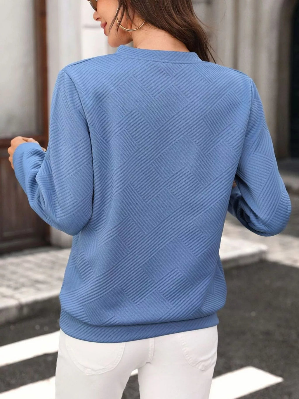 Textured Quarter-zip Sweatshirt (6)