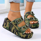 Raw Hem Wedge Buckle Sandals (6)