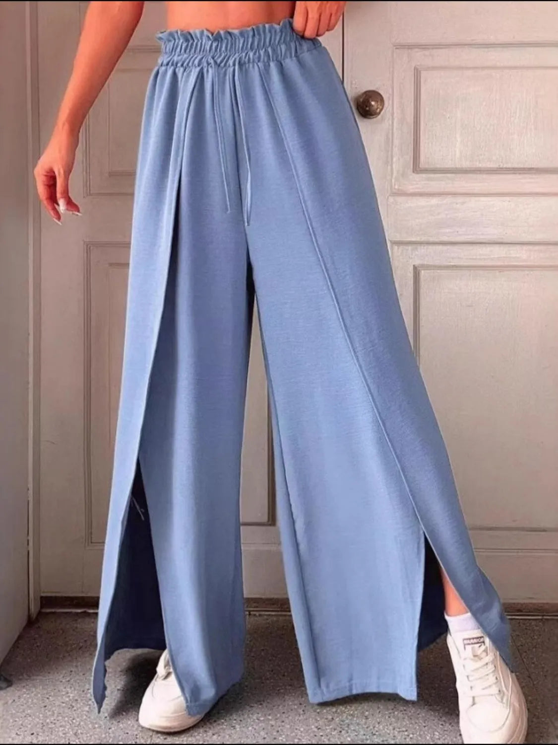 Slit Wide Leg Pants (3)