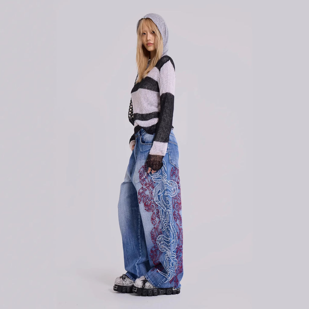 Jeans Wide Leg Pants Loose Trousers photo 3