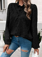 Frill Round Neck Long Sleeve Shirt (9)