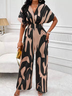 Abstract Print Wide-leg Jumpsuit (6)