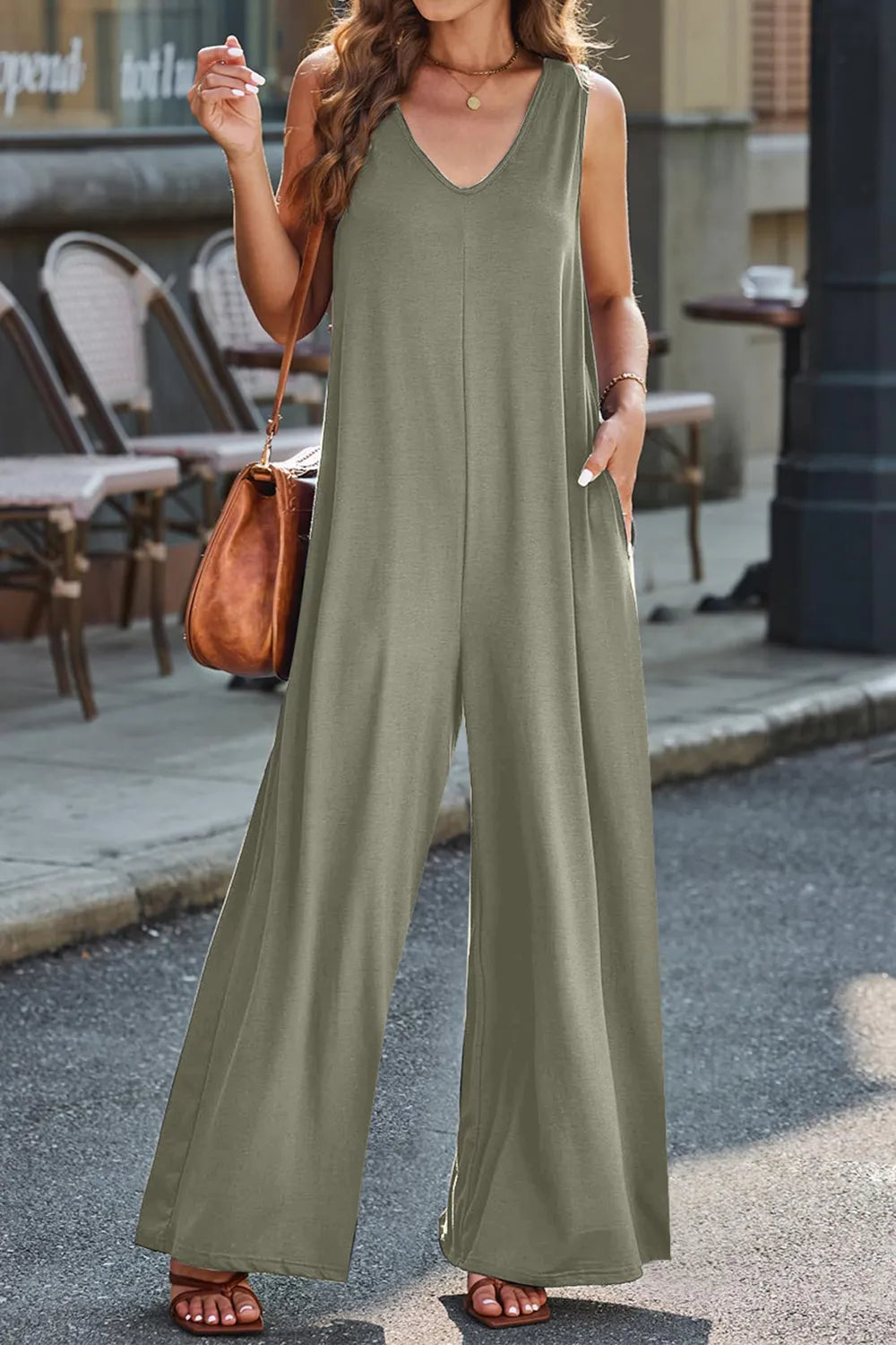 Full Size V-neck Wide Strap Jumpsuit (17)