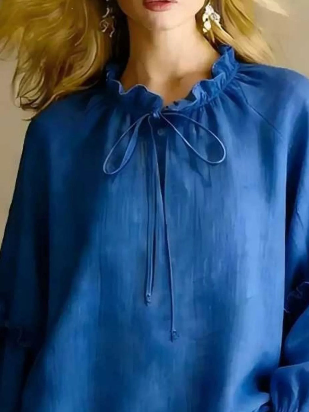 Frill Balloon Sleeve Blouse (17)