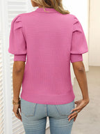 Mock Neck Puff Sleeve Sweater (16)