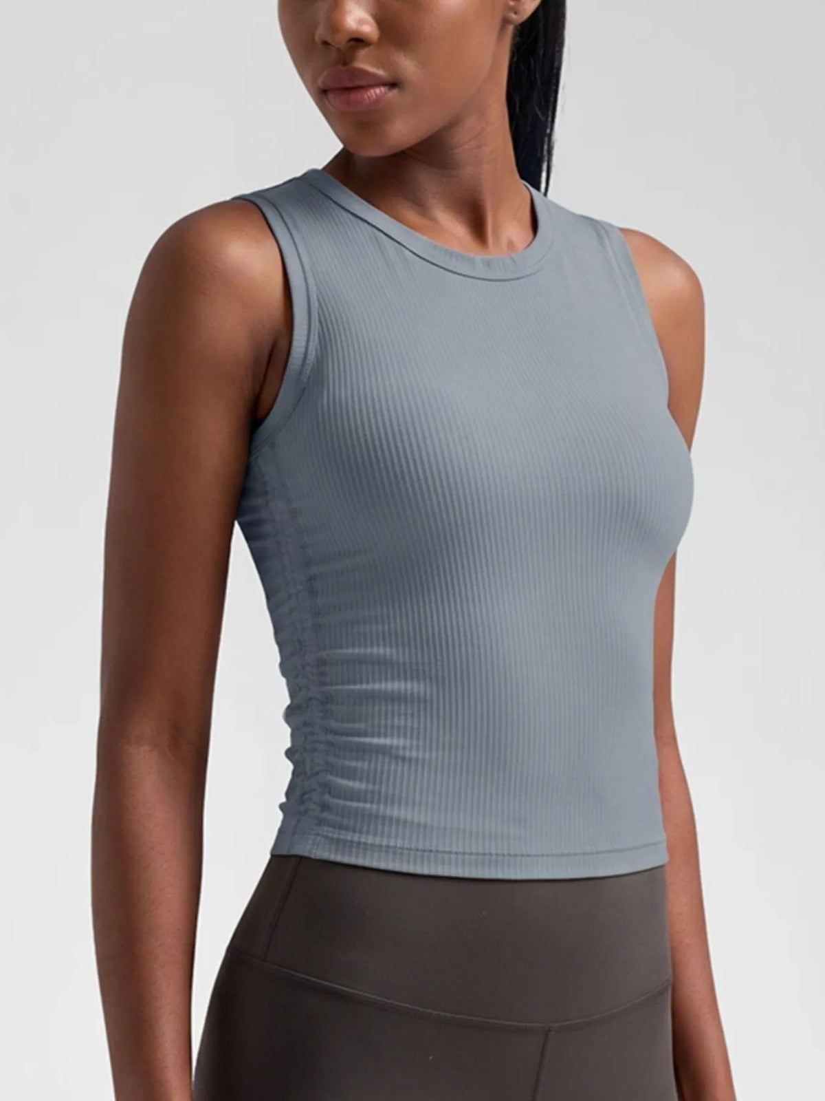 Ribbed Ruched Active Tank (4)
