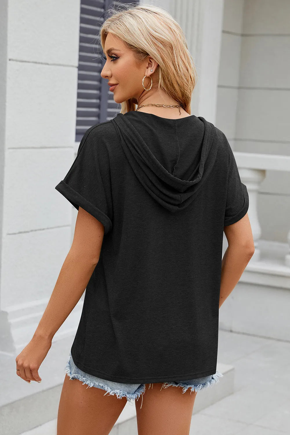 Hooded Short Sleeve T-shirt (24)