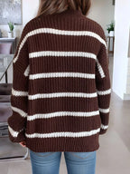 Striped Turtleneck Long Sleeve Sweater (5)