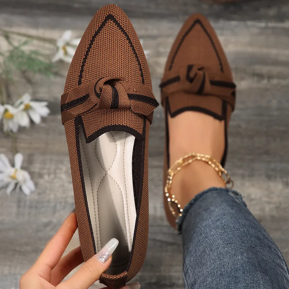 Point Toe Mesh Flat Slip-ons (9)