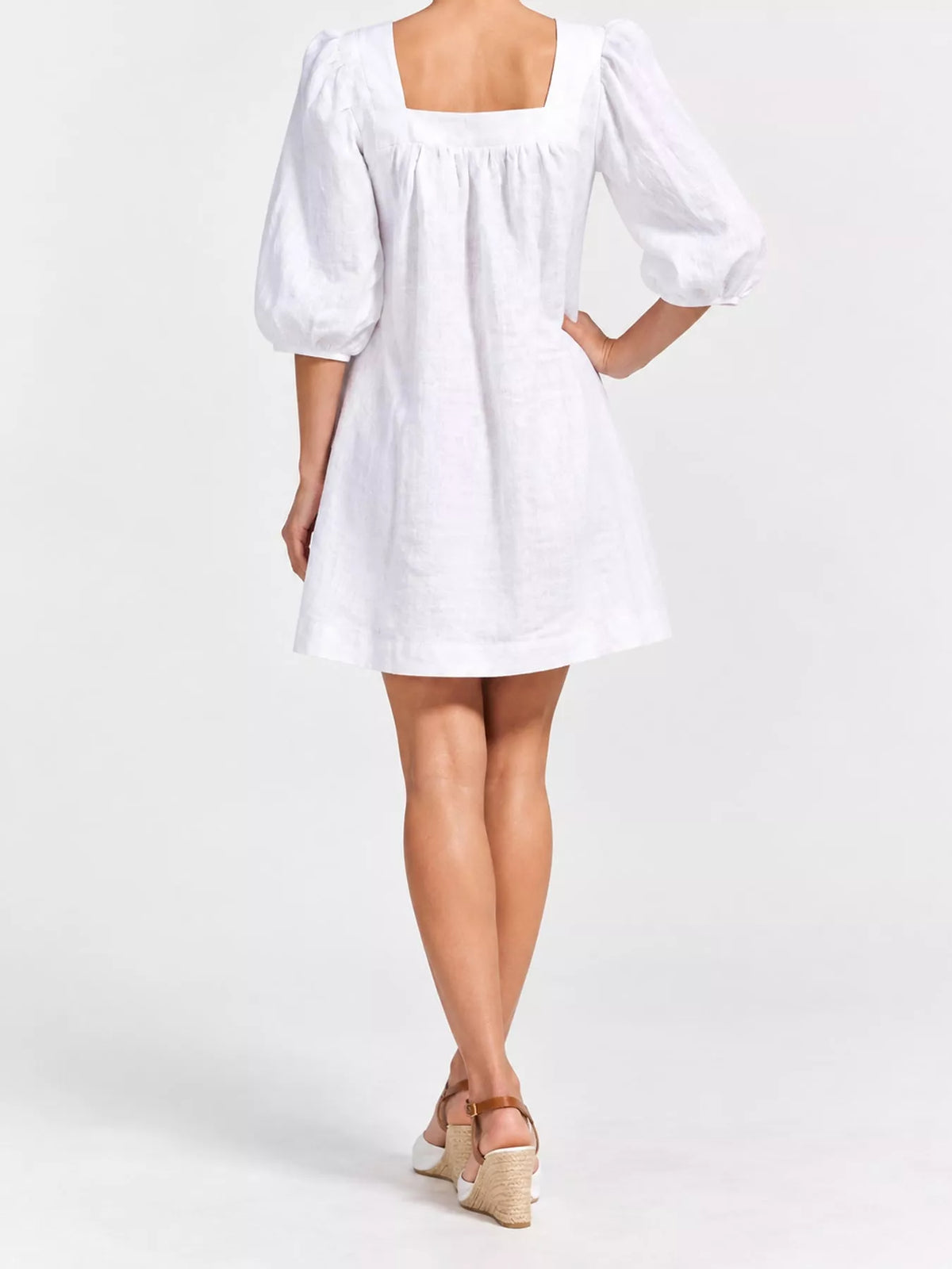Square Neck Puff Sleeve Mini Dress (21)