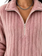 Quarter-zip Dropped Shoulder Sweatshirt (8)