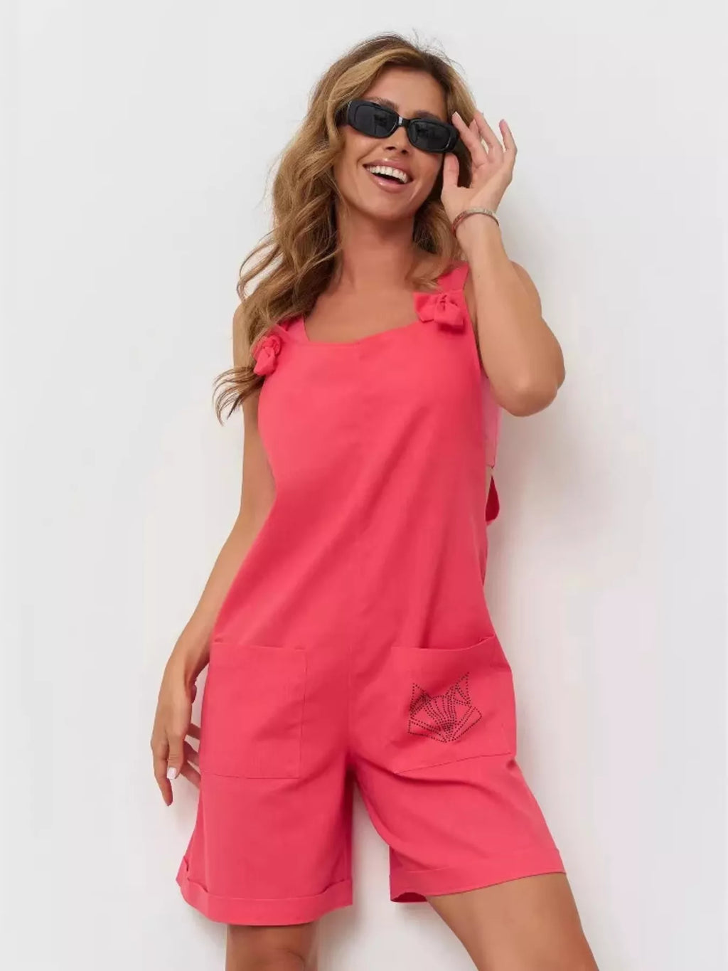 Sleeveless Tie-strap Romper (5)