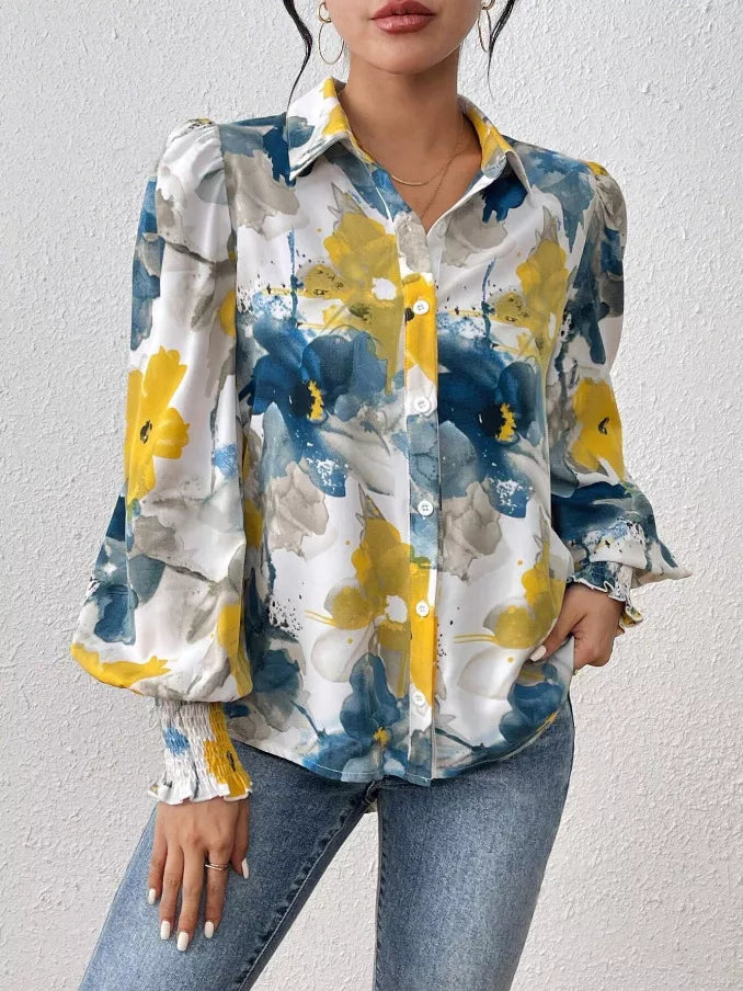 Floral Print Long Sleeve Shirt (5)