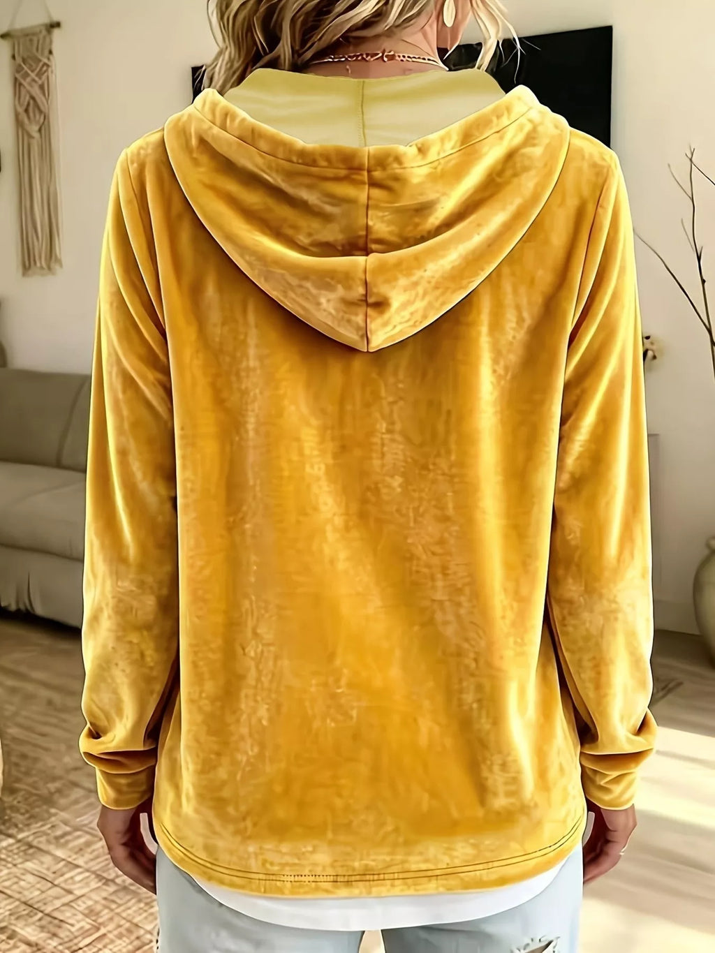 Full Size Drawstring Velvet Long Sleeve Hoodie Plus (12)