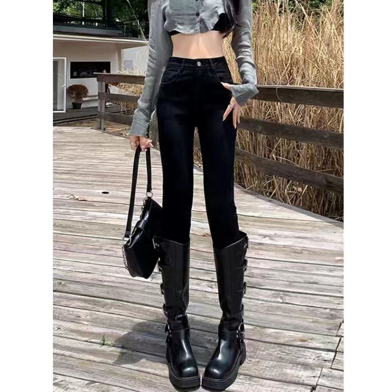 Retro Narrow Wide-leg Jeans photo 1