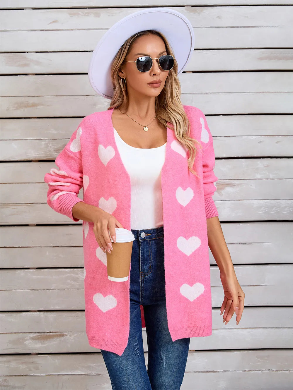 Heart Open Front Long Sleeve Cardigan (16)