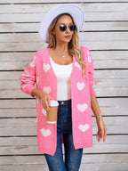Heart Open Front Long Sleeve Cardigan (16)