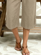 High-waisted Drawstring Capris (27)