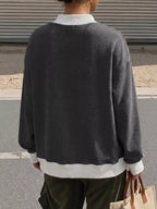 Casual Mock Neck Striped Long Sleeve T-shirt (12)