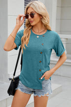 Round Neck Short Sleeve T-shirt (17)