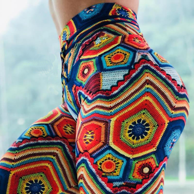 Colorful High Waist Print Pants variant CJNSXZDD00223-Picture color-S|CJNSXZDD00223-Picture color-L|CJNSXZDD00223-Picture color-M|CJNSXZDD00223-Picture color-XL