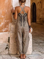 Full Size Embroidered Sleeveless Jumpsuit Cargo Pockets Plus (2)