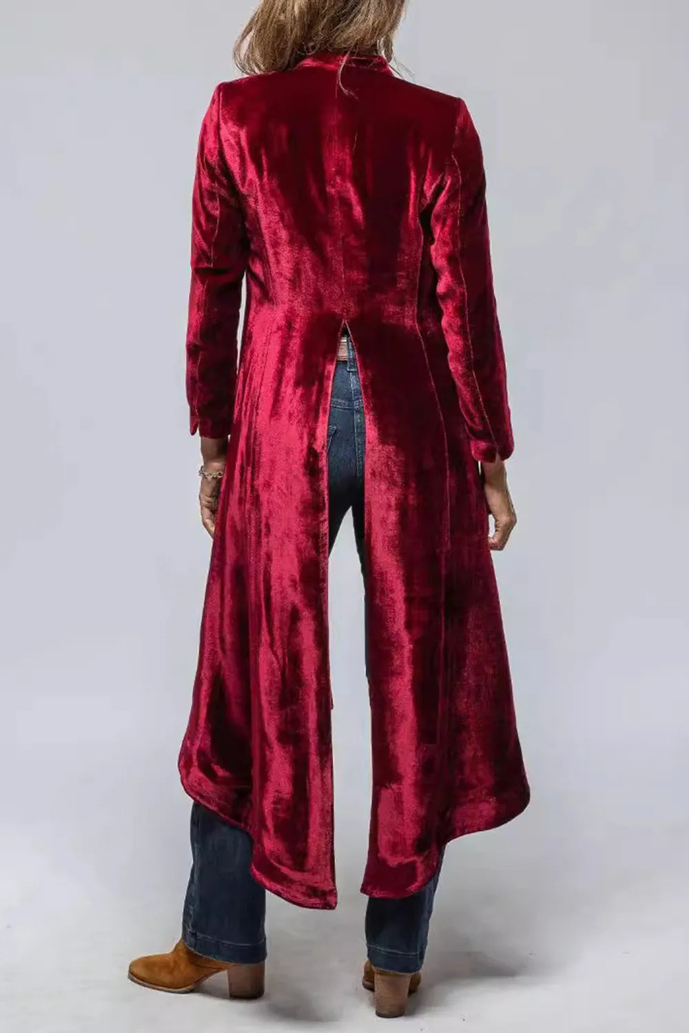Slit Back Open Front Cardigan (9)