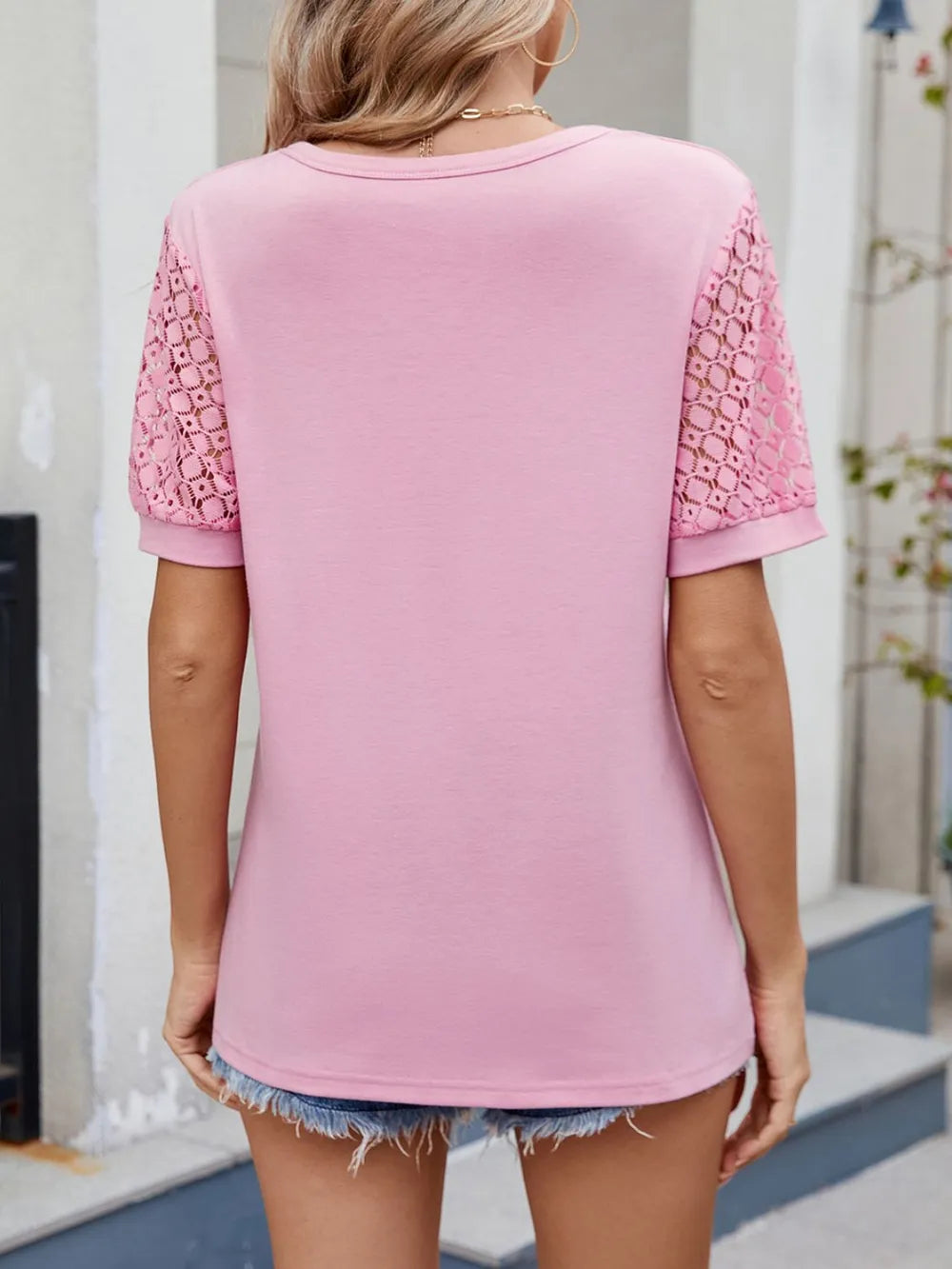 Lace Short Sleeve T-shirt (36)