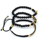 6mm Black Matte Micro-inlaid Crown Bracelet photo 1