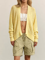 Open-front Long Sleeve Knit Cardigan