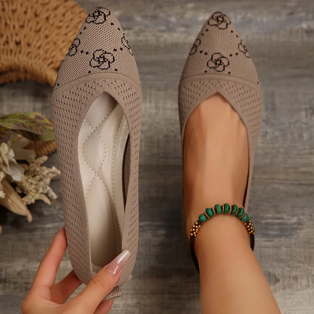 Point Toe Mesh Flat Slip-ons (5)