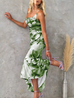 Floral Print One-shoulder Ruched Maxi Dress (13)