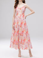 Floral Lace Sleeveless V-neck Midi Dress (20)