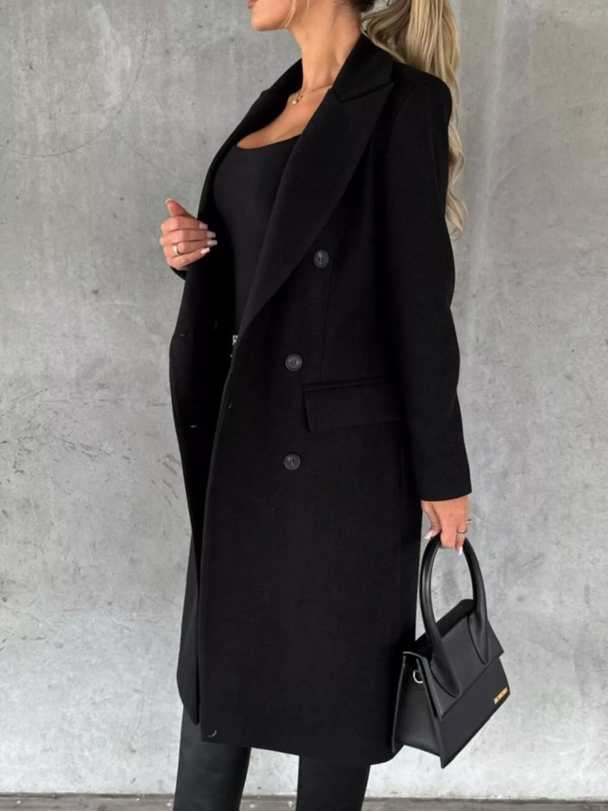 Double-breasted Longline Coat (13)
