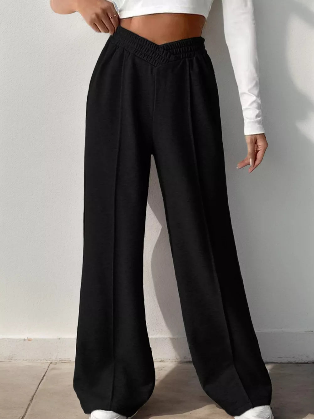 Elastic Waist Wide Leg Pants (12)