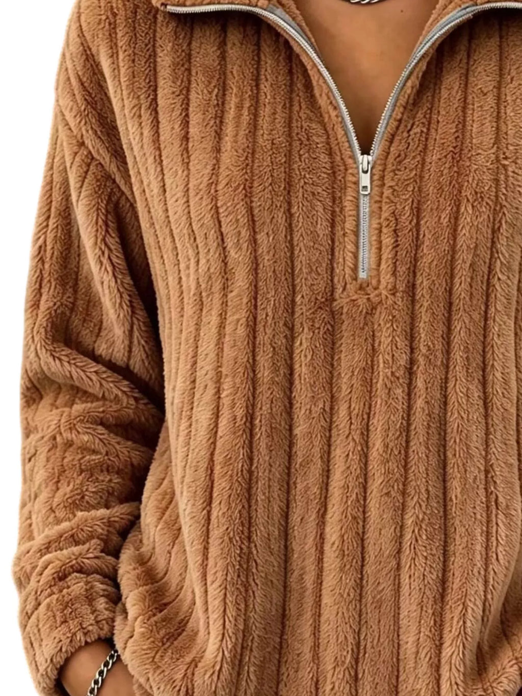 Quarter-zip Dropped Shoulder Sweatshirt (12)