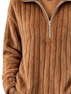 Quarter-zip Dropped Shoulder Sweatshirt (12)
